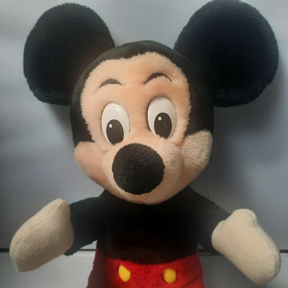Disneyland Walt Disney World Mickey Mouse Plush Stuffed Animal 12" Vintage - Picture 4 of 10